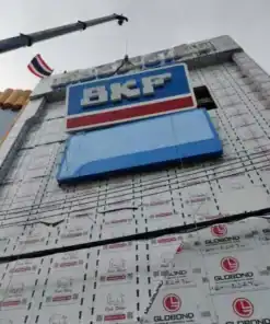 ป้ายหน้าอาคารไฟออกหน้าและออกข้าง SKF เตียวโม่วเส็ง ติดป้าย