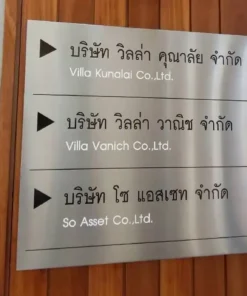 ป้ายหน้าสำนักงาน วิลล่า คุณาลัย