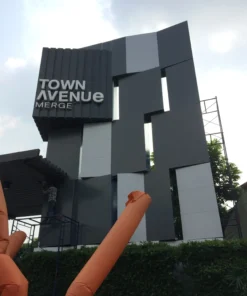 Aluminium Composit หน้าโครงการ Town Avenue Merge
