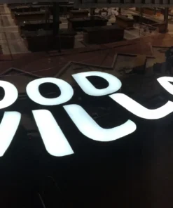 ทดสอบไฟป้ายไฟออกหน้า ป้ายหน้าโครงการ Food Villa