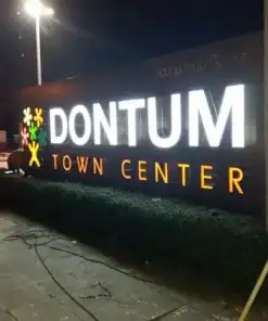 ทดสอบไฟป้ายไฟแบบมีขอบคิ้ว dontum ตอนกลางวัน
