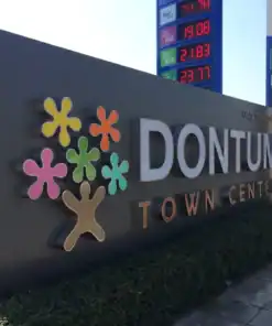 ทดสอบไฟป้ายไฟแบบมีขอบคิ้ว dontum ตอนกลางวัน