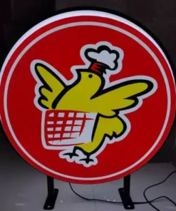 ป้ายกล่องไฟสำเร็จรูป ไก่ย่าง ประกอบ