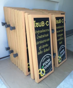 ป้ายบอกโซน ในตลาด พร้อมอักษร