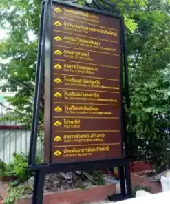 ป้ายหน้าอาคาร ป้ายบอกทางไปอาคารต่างๆ ป้ายภายใน ม.ราชภัฏพระนครศรีอยุธยา