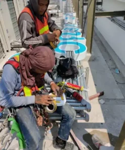 ป้ายอาคาร รพ.นวเวช อินเตอร์เนชั่นแนล ติดไฟป้าย