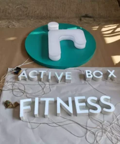 ป้ายไฟบนอาคาร ACTIVE BOX ส่วนประกอบป้าย