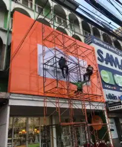 ป้ายไฟร้านอาหาร บ้านลูกชุบ ติดตั้ง