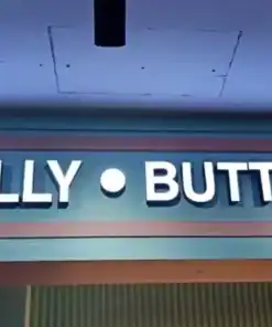 ป้ายไฟแสงออกหน้าไร้คิ้ว BELLY BUTTON