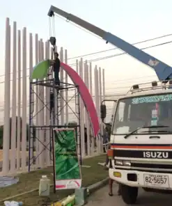 ยกติดตั้งป้ายไฟออกหน้าโลโก้