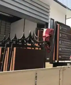 เซ็ทป้ายสังกะสีและโครงเหล็ก