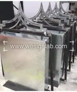 โครงเหล็กป้ายสังกะสี