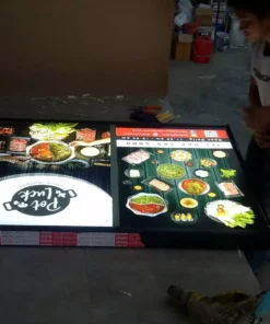 ติดตั้ง ป้ายกล่องไฟเมนู Pot Luck
