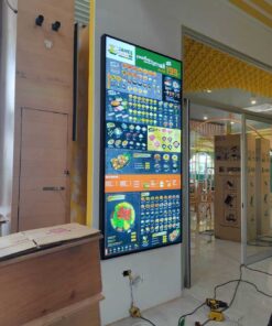 ป้ายกล่องไฟเมนู JAMES KOREAN แนวตั้ง