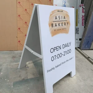 ป้ายตั้งหน้าร้าน ASIA BEKERY