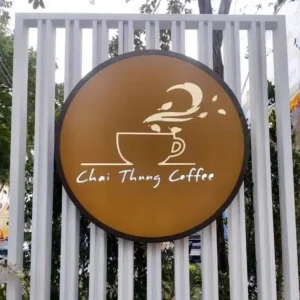 ป้ายโฆษณาหน้าร้าน chai thung cafe