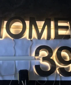 ป้ายไฟตัวอักษร ไฟออกหลัง HOME39