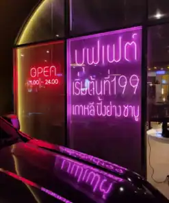 ป้ายไฟนีออนเฟล็ก Flex ตัวอักษร