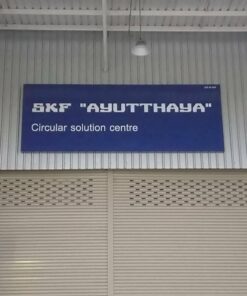 พื้นป้ายอลูมิเนียมคอมโพสิตติดตัวอักษร SKF ayutthaya